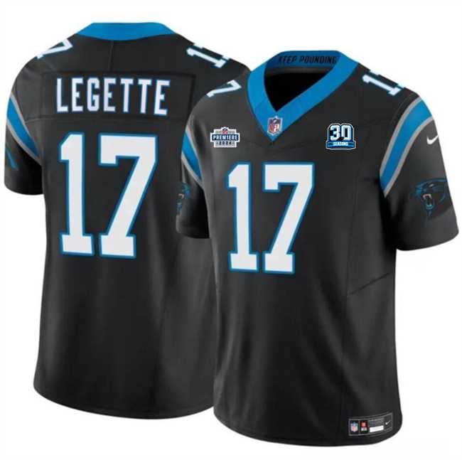 Men & Women & Youth Carolina Panthers #17 Xavier Legette Black 2024 With Dradt Patch And 30th Anniversary Patch F.U.S.E. Vapor Limited Stitched Jersey,We sell and wholesale Men & Women & Youth Carolina Panthers #17 Xavier Legette Black 2024 With Dradt Patch And 30th Anniversary Patch F.U.S.E. Vapor Limited Stitched Jersey on line form chian!